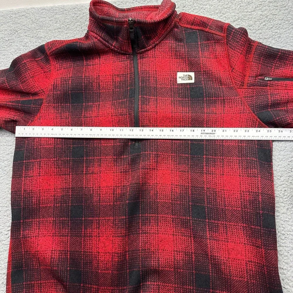 The North Face NF0A3YRB‎ Mens XXL Gordon Lyons Plaid Fleece 1/4 Zip Pullover